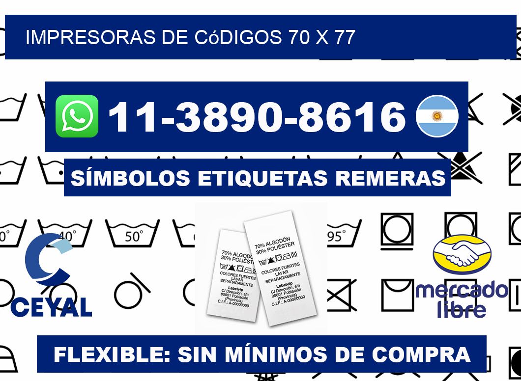 impresoras de códigos 70 x 77