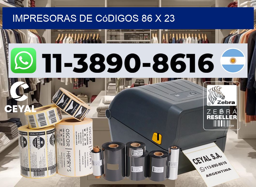 impresoras de códigos 86 x 23