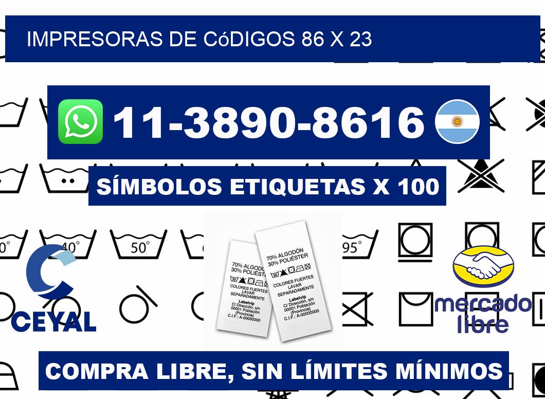 impresoras de códigos 86 x 23
