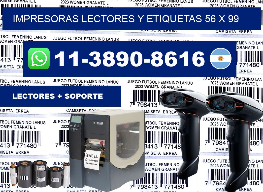 impresoras lectores y etiquetas 56 x 99