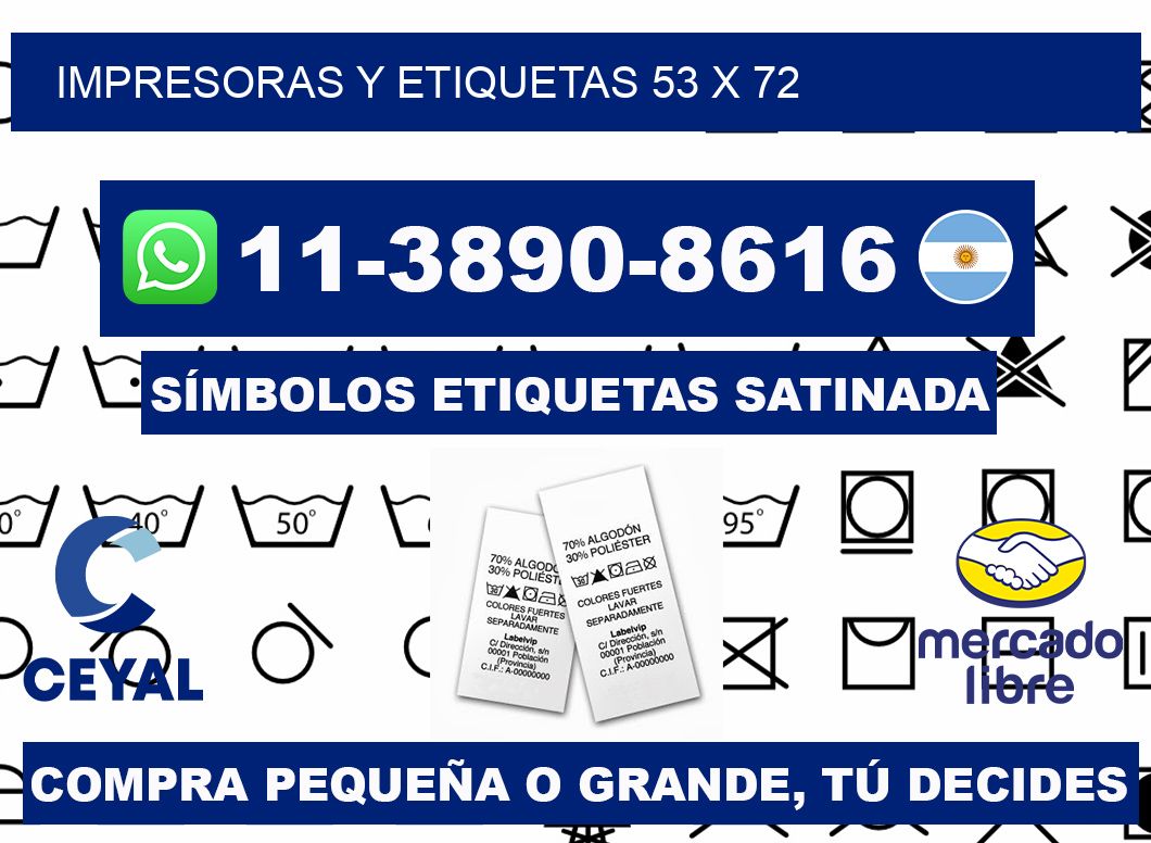 impresoras y etiquetas 53 x 72