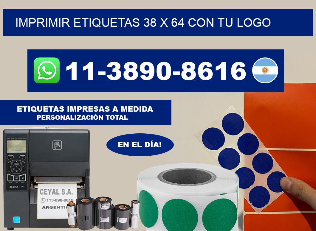 imprimir etiquetas 38 x 64 con tu logo