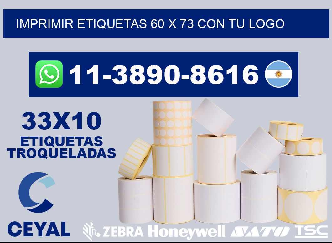 imprimir etiquetas 60 x 73 con tu logo