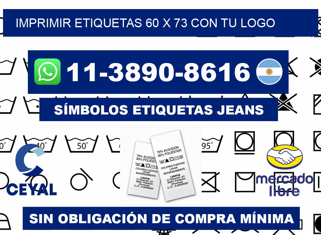 imprimir etiquetas 60 x 73 con tu logo