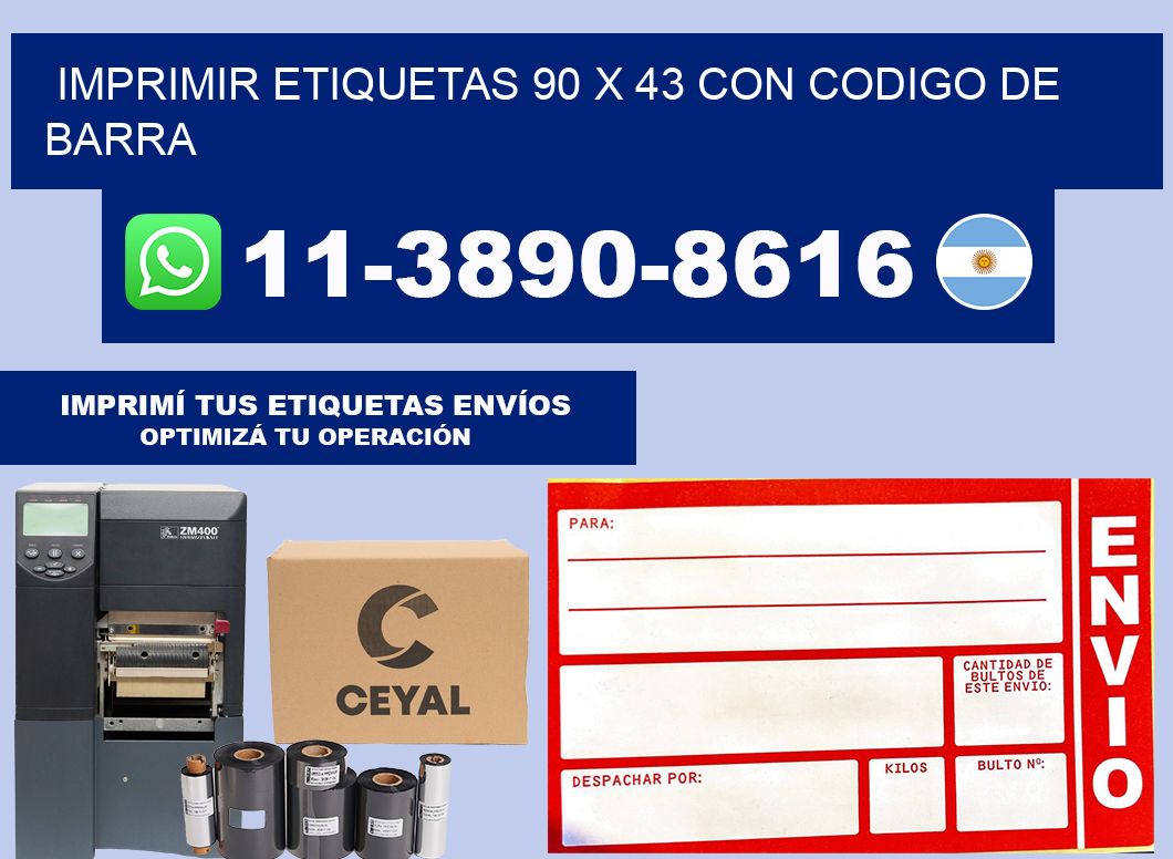 imprimir etiquetas 90 x 43 con codigo de barra