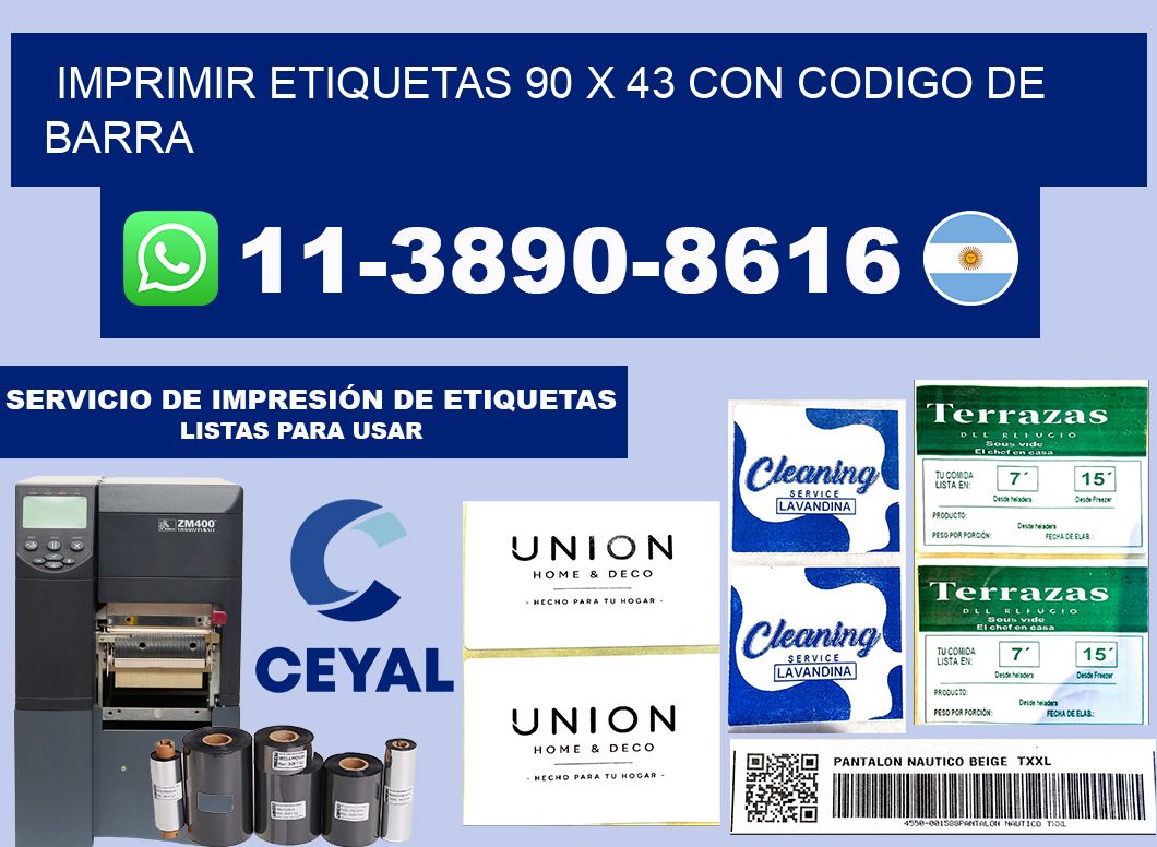 imprimir etiquetas 90 x 43 con codigo de barra