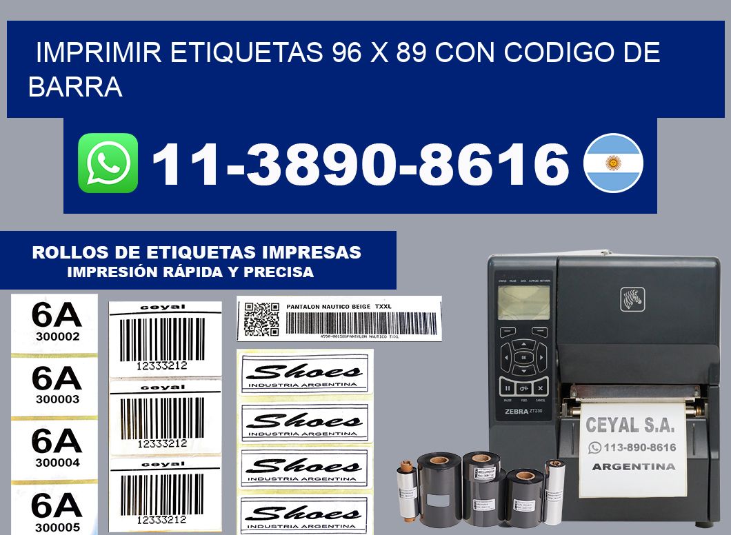 imprimir etiquetas 96 x 89 con codigo de barra