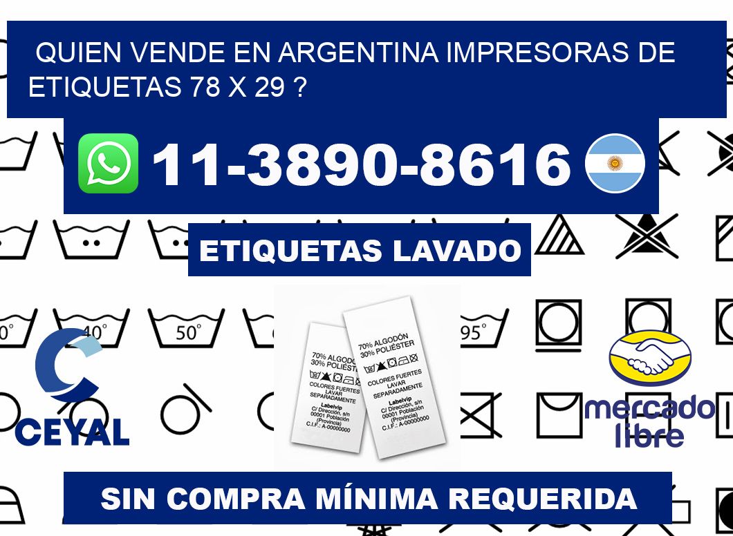 quien vende en argentina impresoras de etiquetas 78 x 29 ?