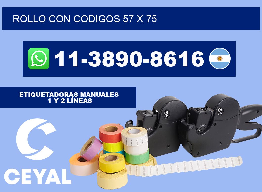 rollo con codigos 57 x 75