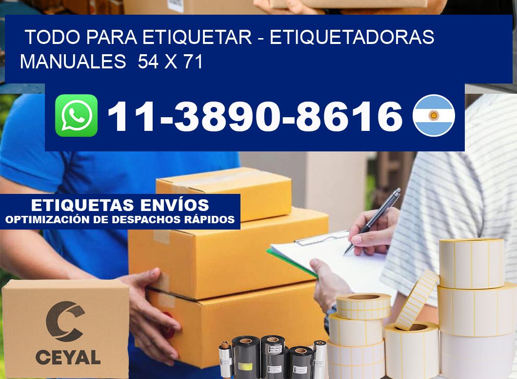 todo para etiquetar - Etiquetadoras Manuales  54 x 71