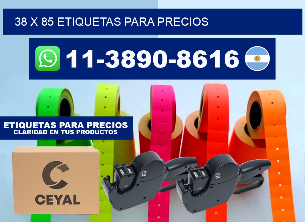 38 x 85 etiquetas para precios