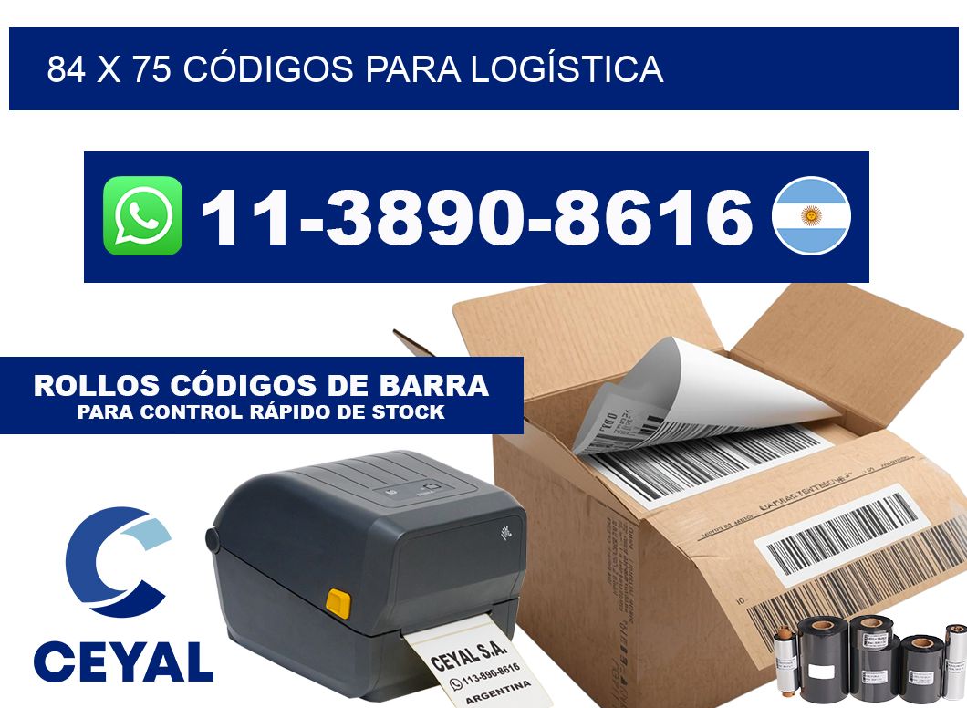 84 x 75 CÓDIGOS PARA LOGÍSTICA