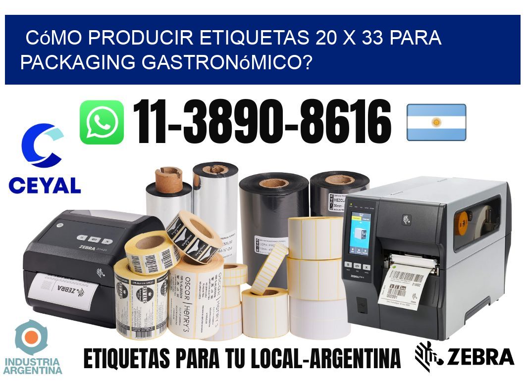 Cómo producir etiquetas 20 x 33 para packaging gastronómico?