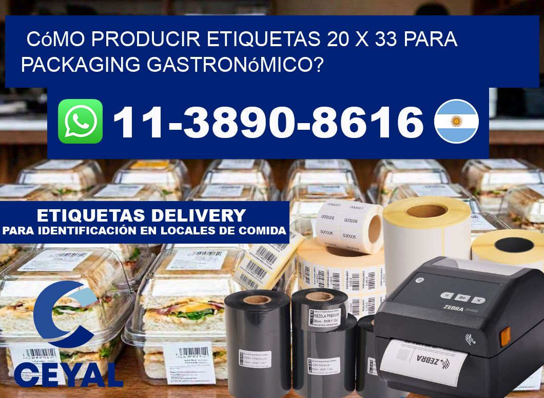 Cómo producir etiquetas 20 x 33 para packaging gastronómico?