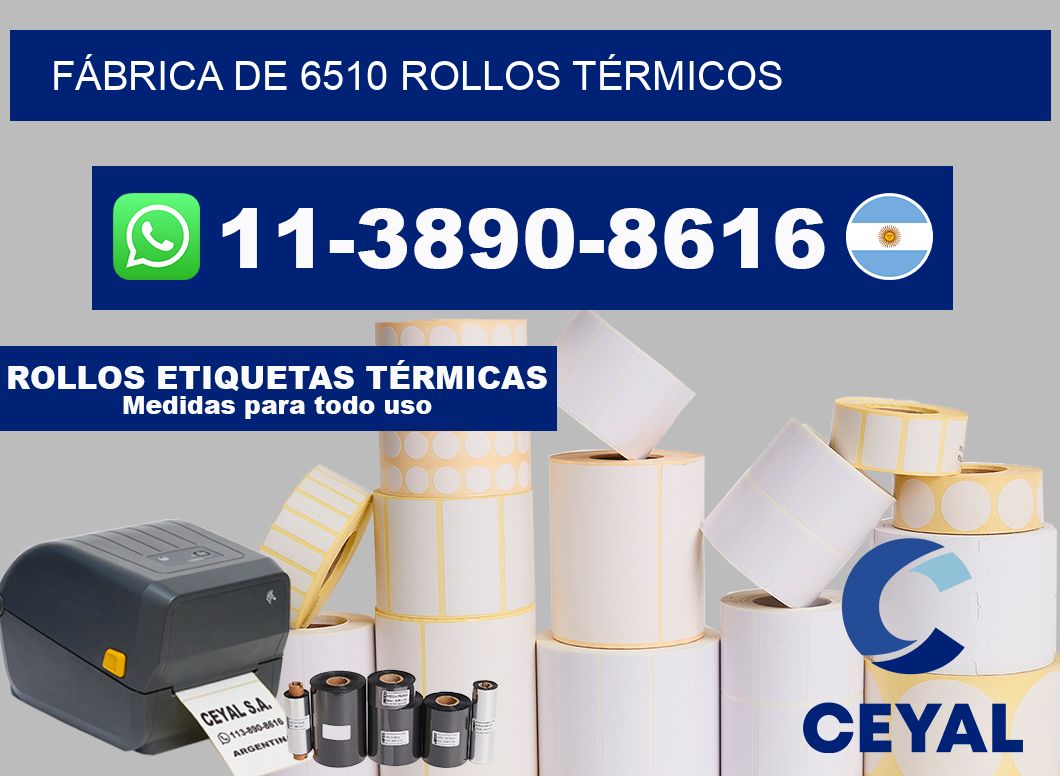 FÁBRICA DE 6510 ROLLOS TÉRMICOS