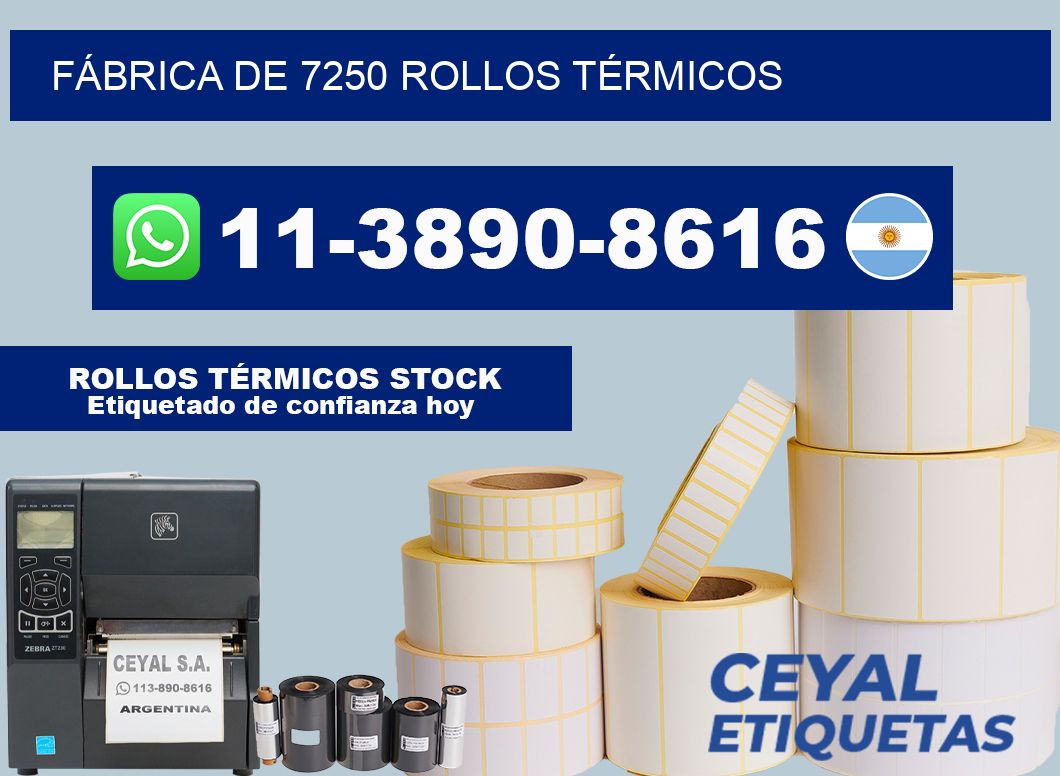 FÁBRICA DE 7250 ROLLOS TÉRMICOS