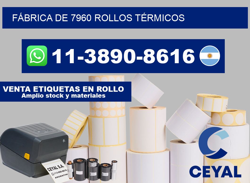 FÁBRICA DE 7960 ROLLOS TÉRMICOS