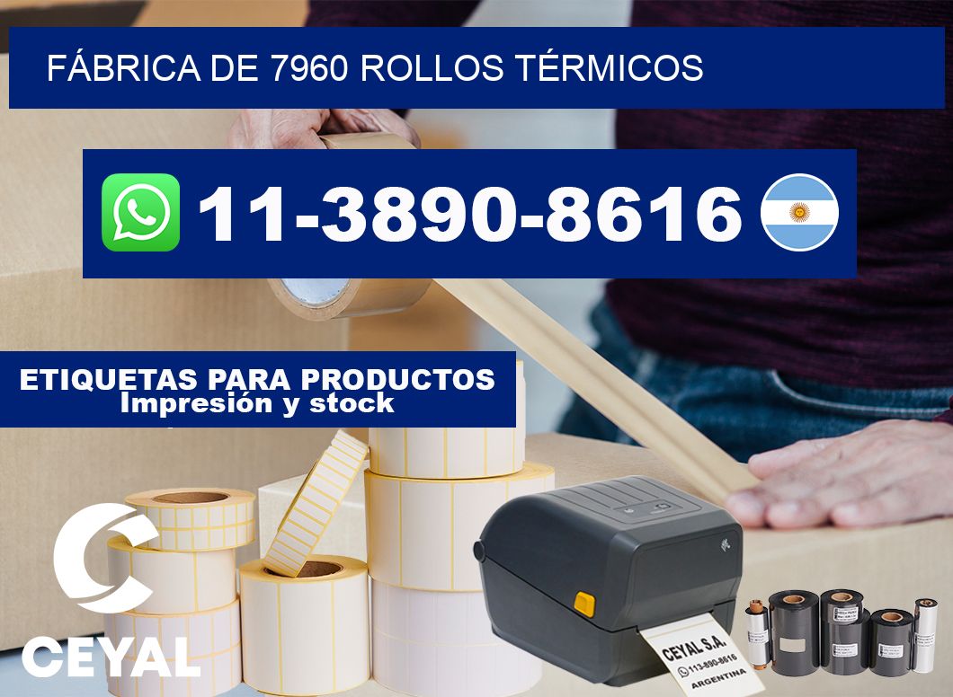 FÁBRICA DE 7960 ROLLOS TÉRMICOS