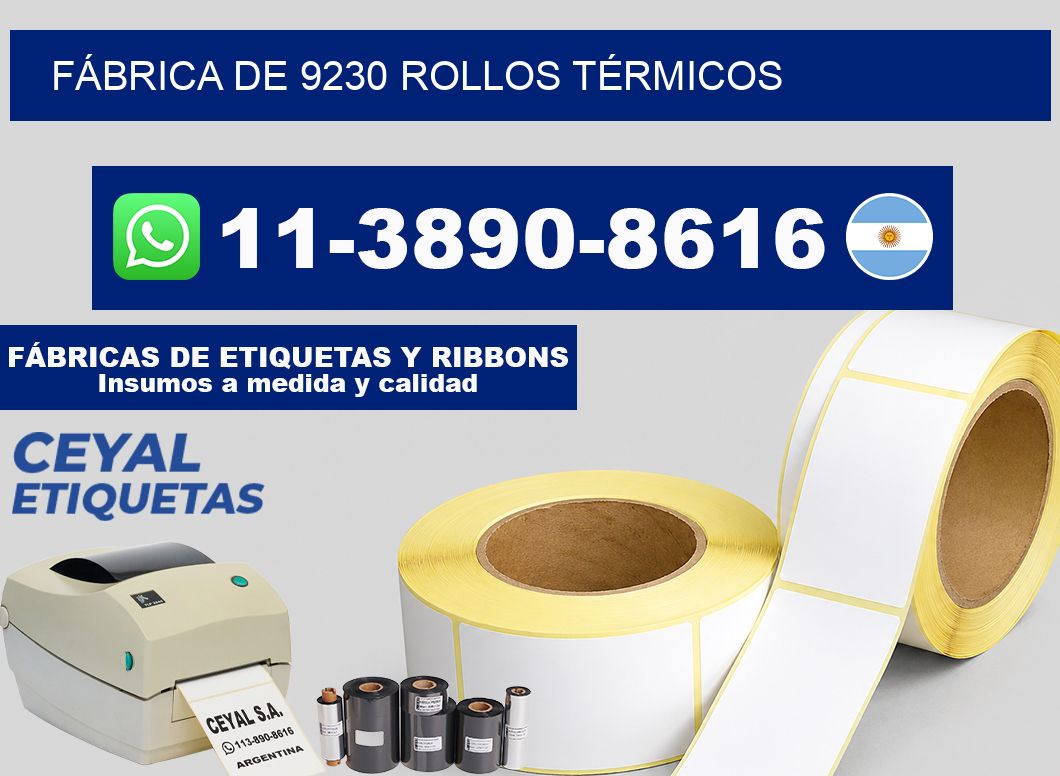 FÁBRICA DE 9230 ROLLOS TÉRMICOS