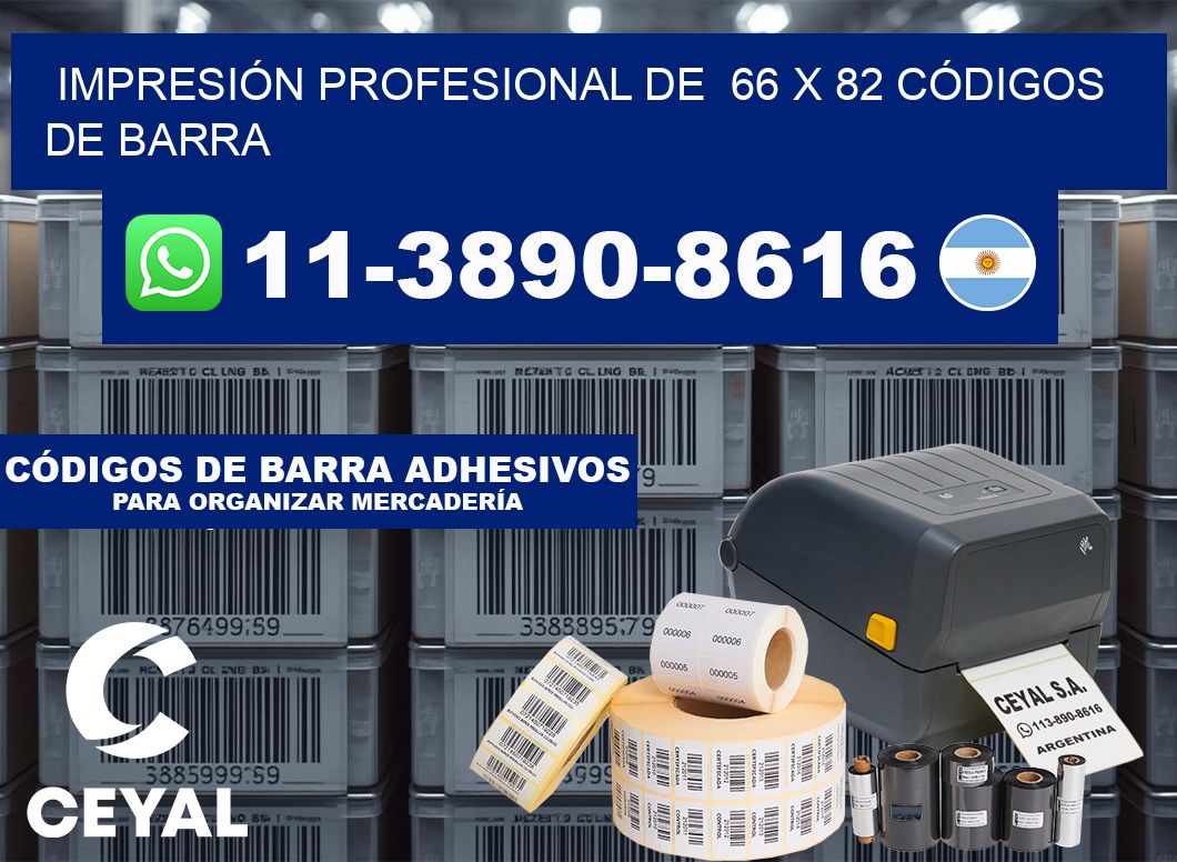IMPRESIÓN PROFESIONAL DE 66 x 82 CÓDIGOS DE BARRA