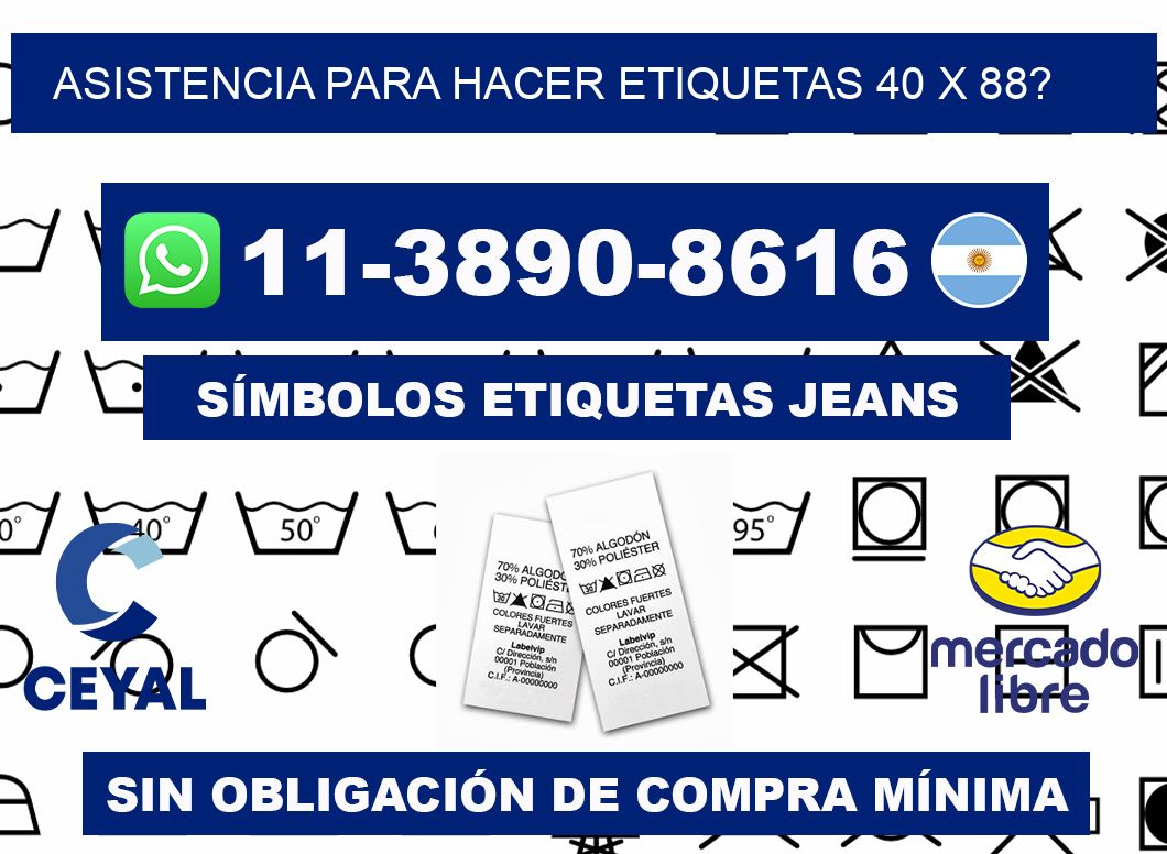 asistencia para hacer etiquetas 40 x 88?