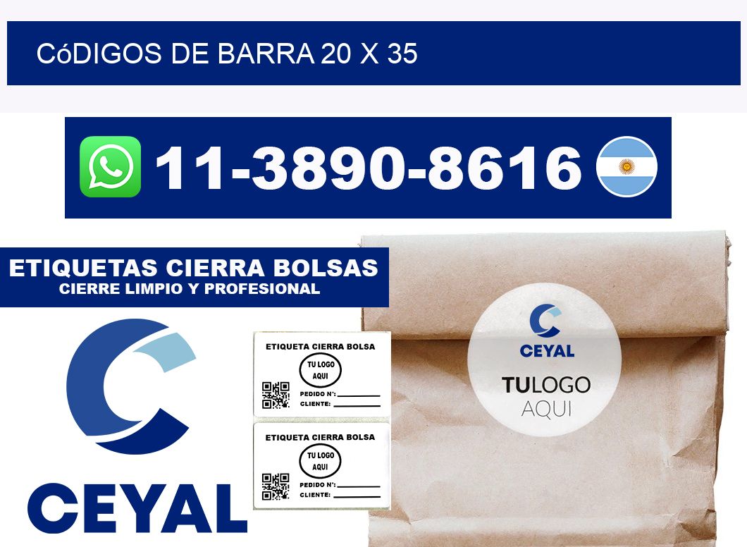 códigos de barra 20 x 35
