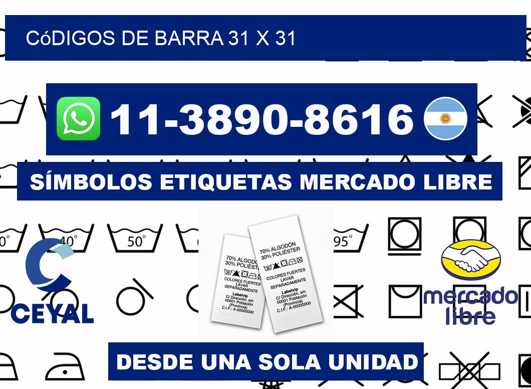 códigos de barra 31 x 31