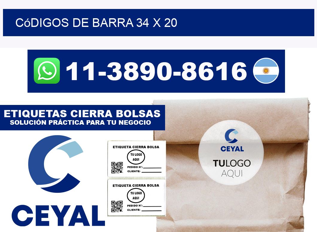 códigos de barra 34 x 20