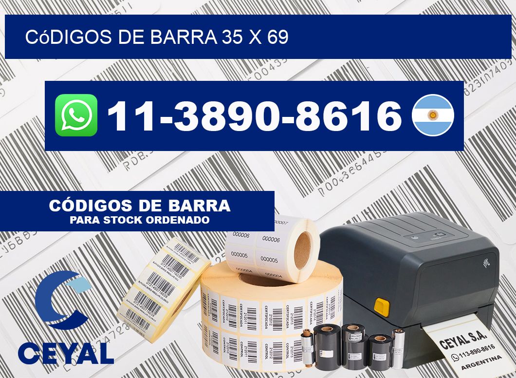 códigos de barra 35 x 69