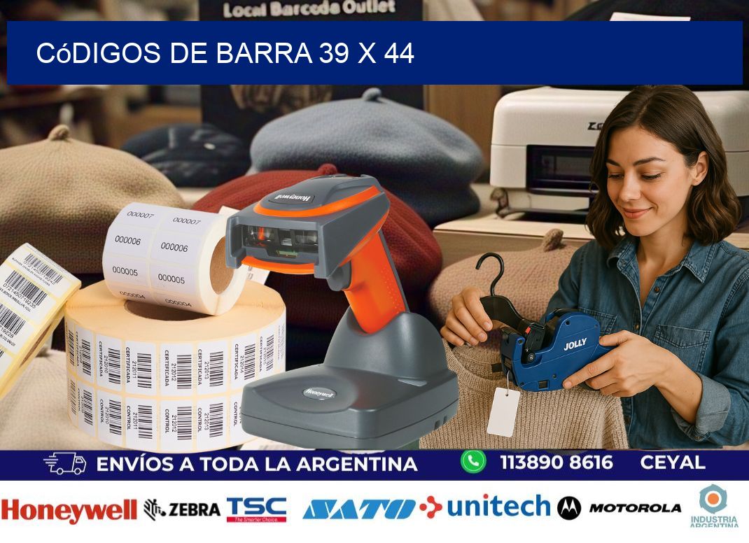 códigos de barra 39 x 44
