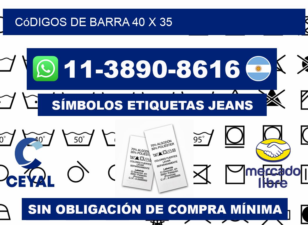 códigos de barra 40 x 35