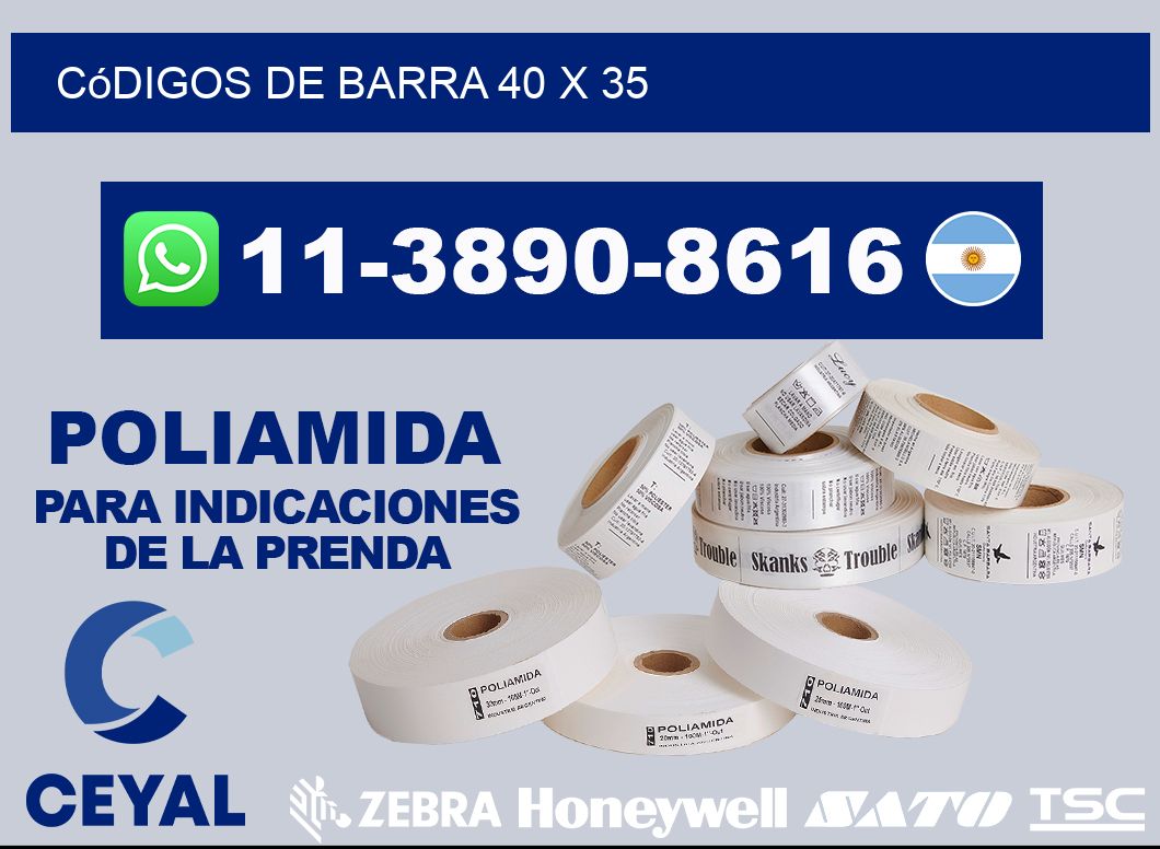 códigos de barra 40 x 35
