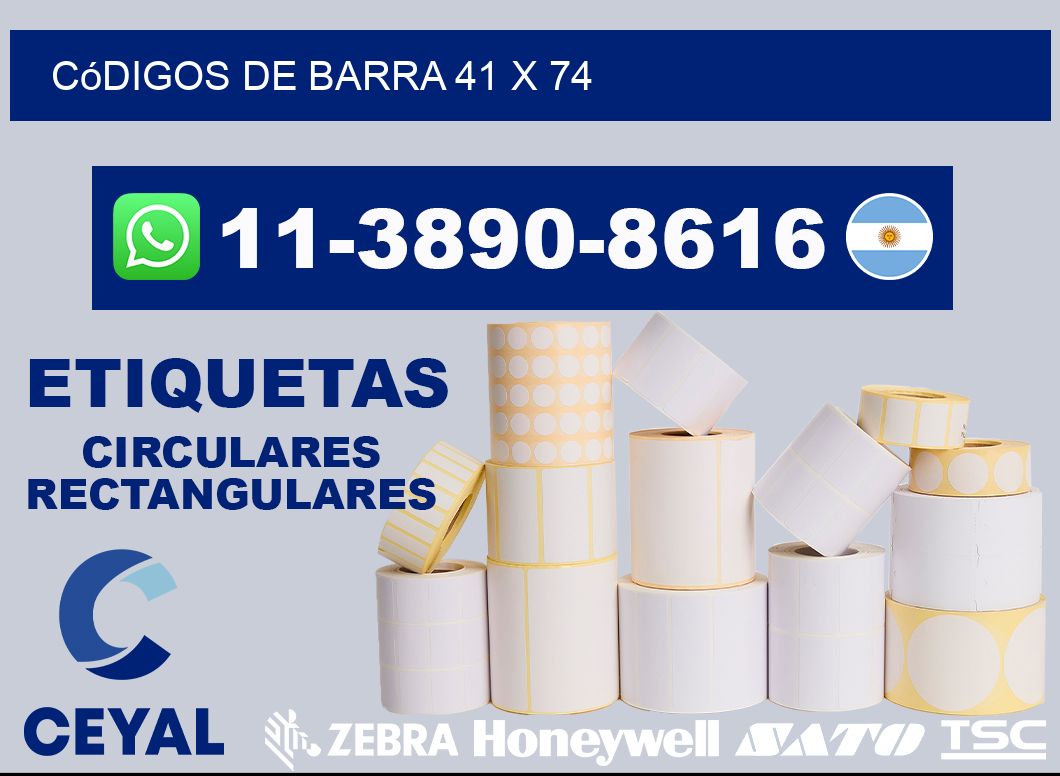 códigos de barra 41 x 74