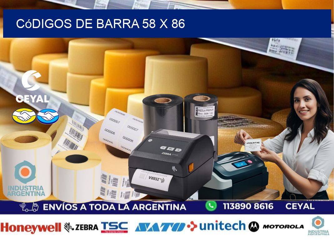 códigos de barra 58 x 86