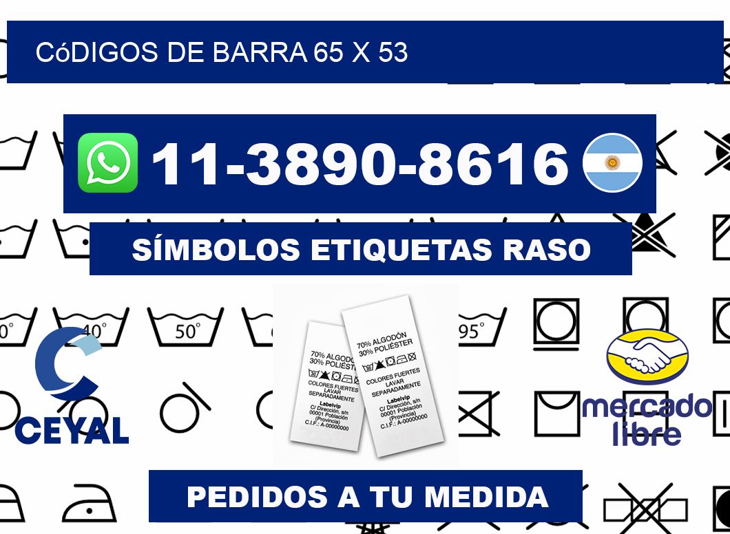 códigos de barra 65 x 53