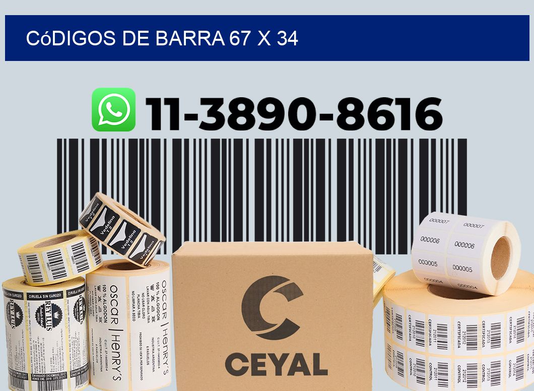 códigos de barra 67 x 34