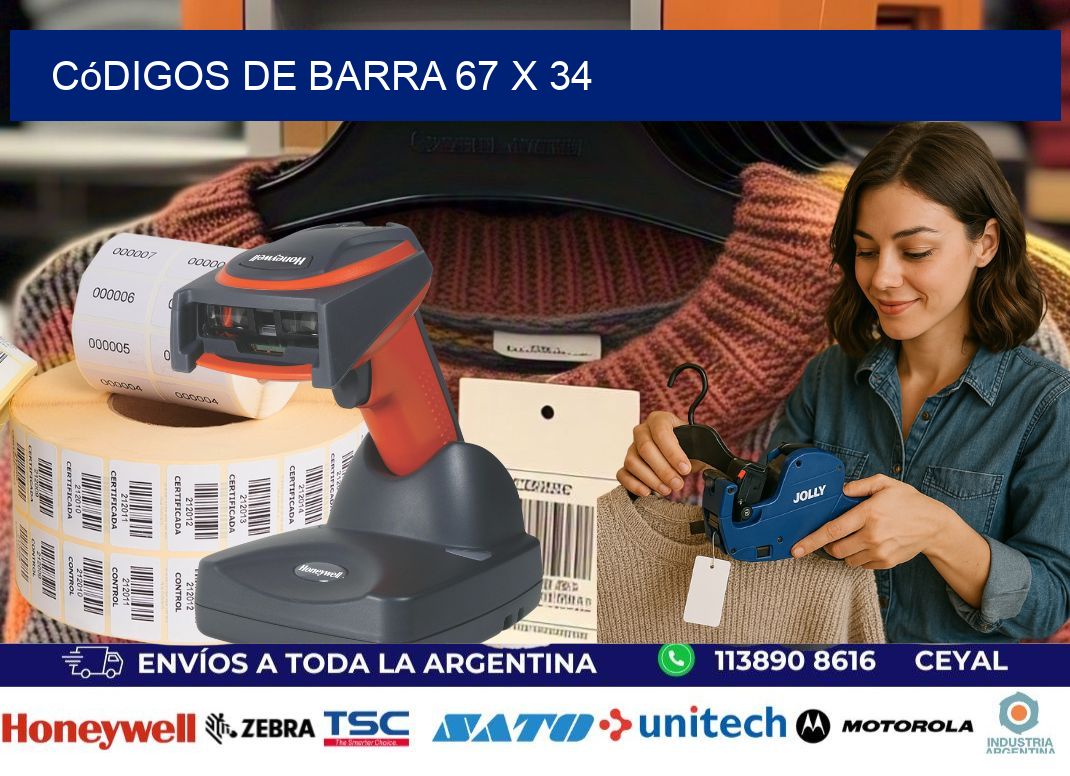códigos de barra 67 x 34