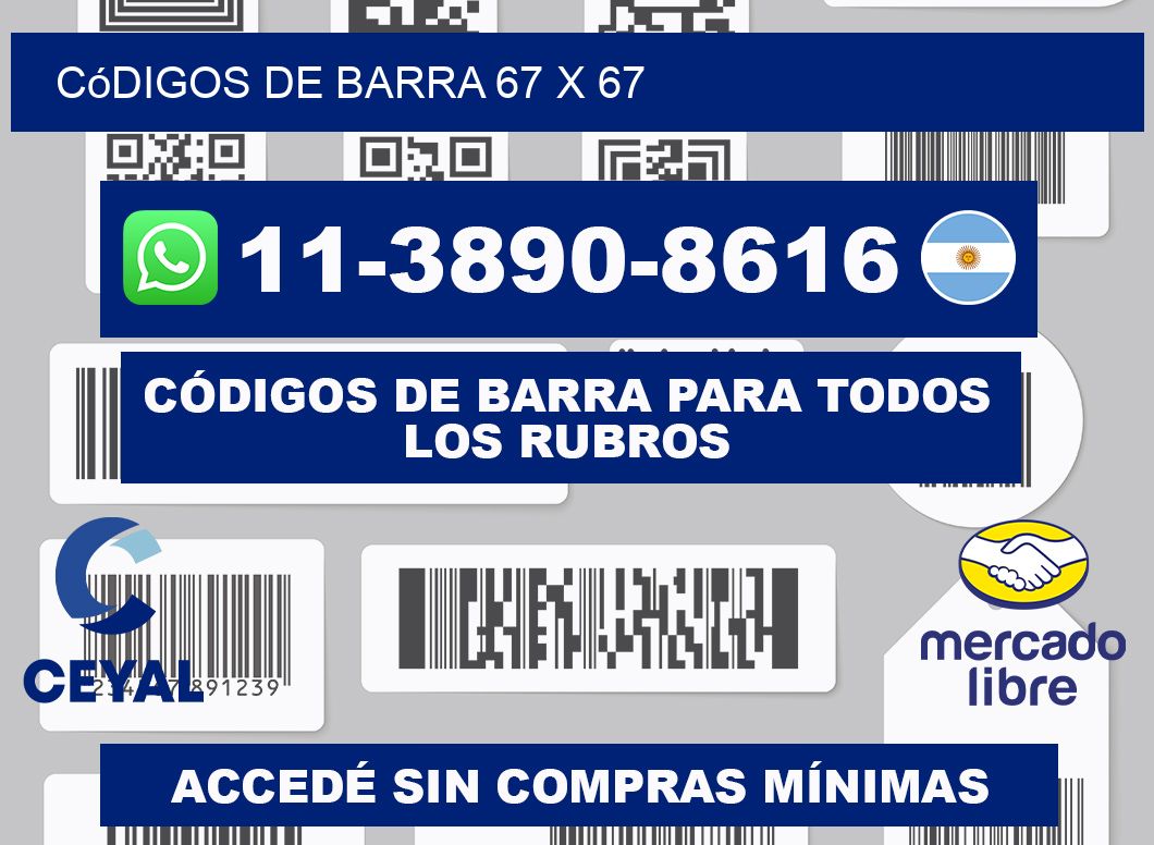 códigos de barra 67 x 67