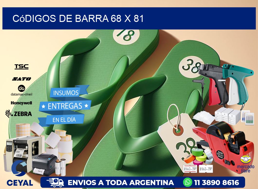 códigos de barra 68 x 81
