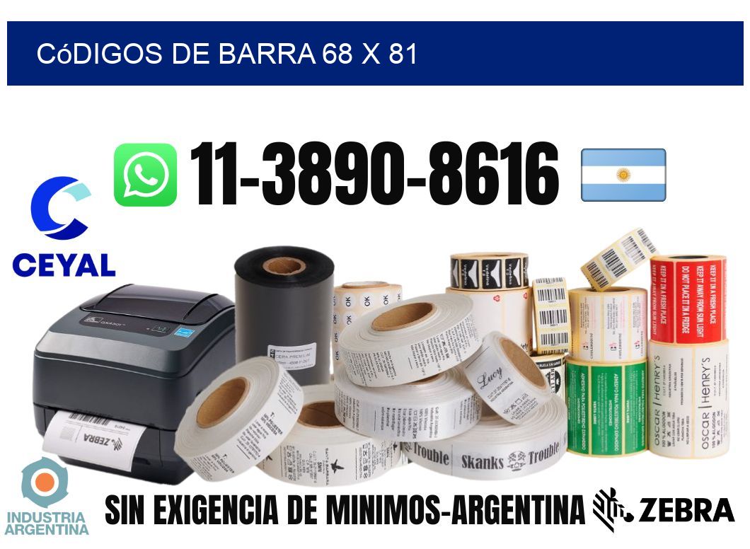 códigos de barra 68 x 81