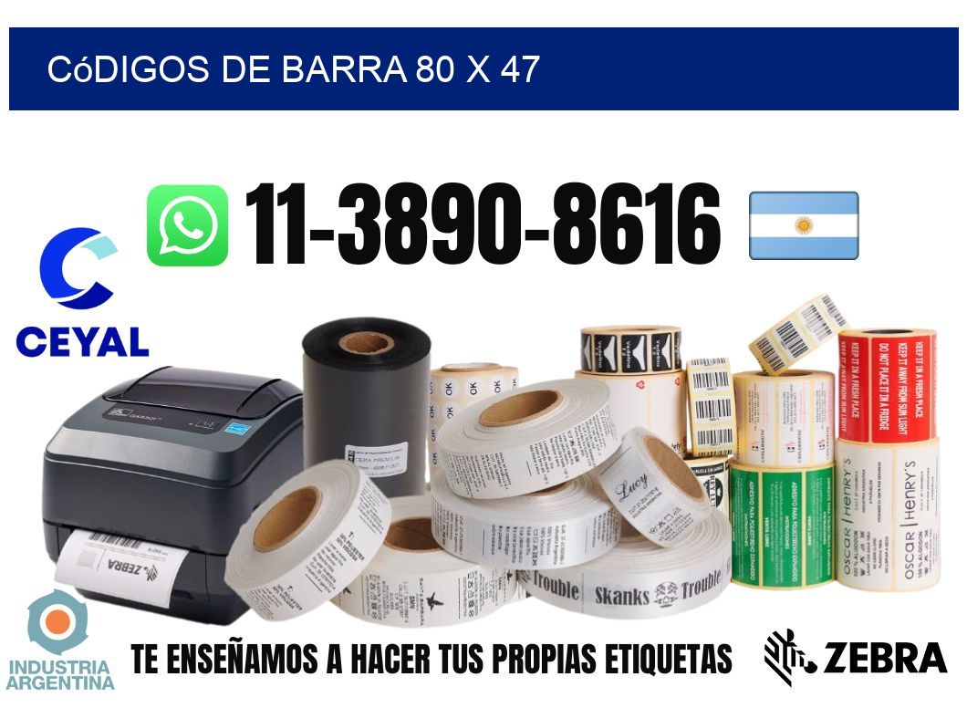 códigos de barra 80 x 47