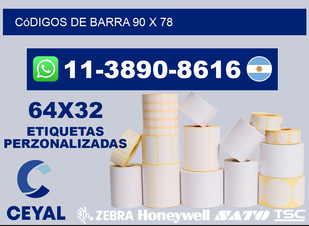 códigos de barra 90 x 78
