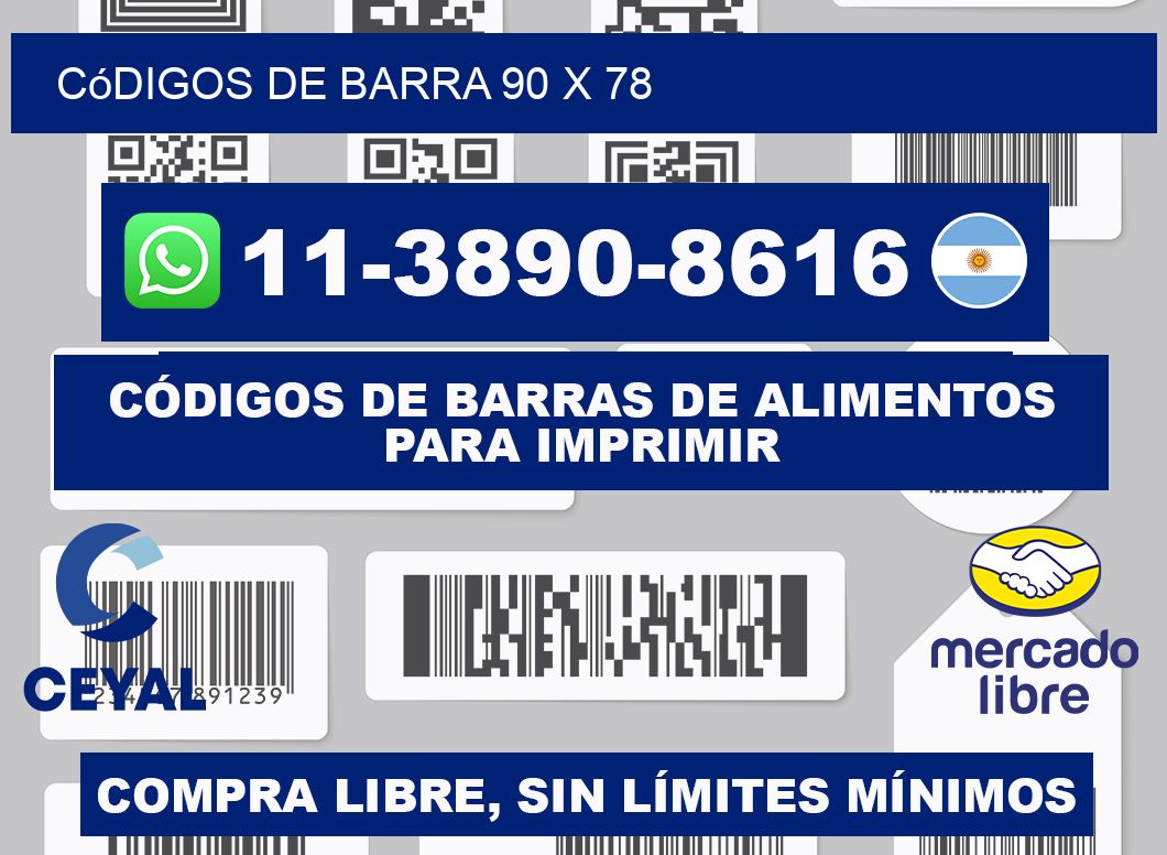 códigos de barra 90 x 78