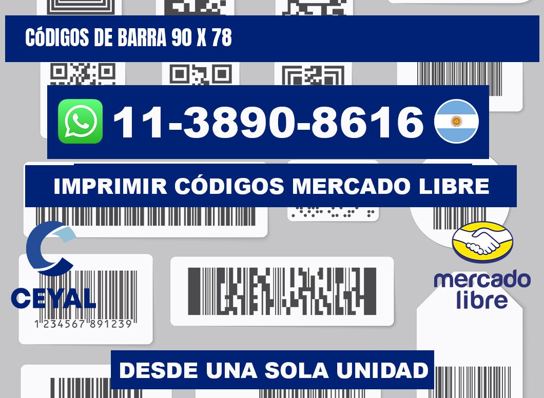 códigos de barra 90 x 78