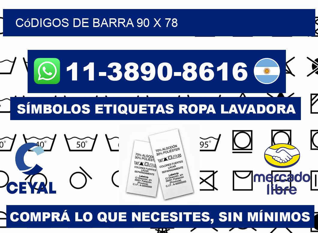 códigos de barra 90 x 78