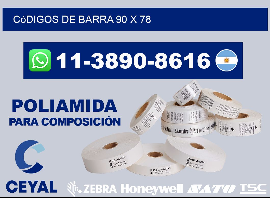 códigos de barra 90 x 78