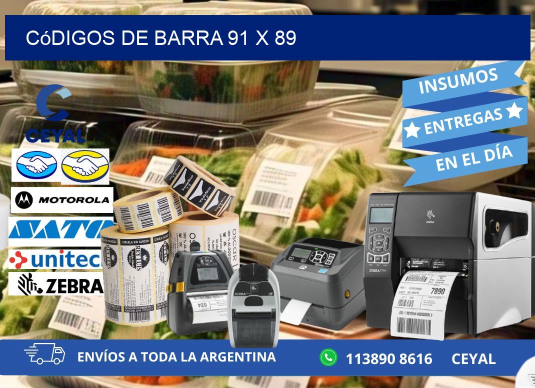 códigos de barra 91 x 89