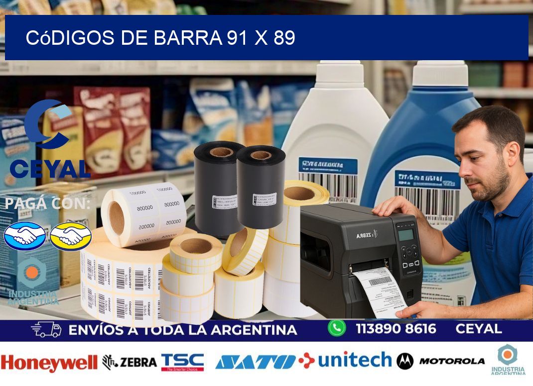 códigos de barra 91 x 89
