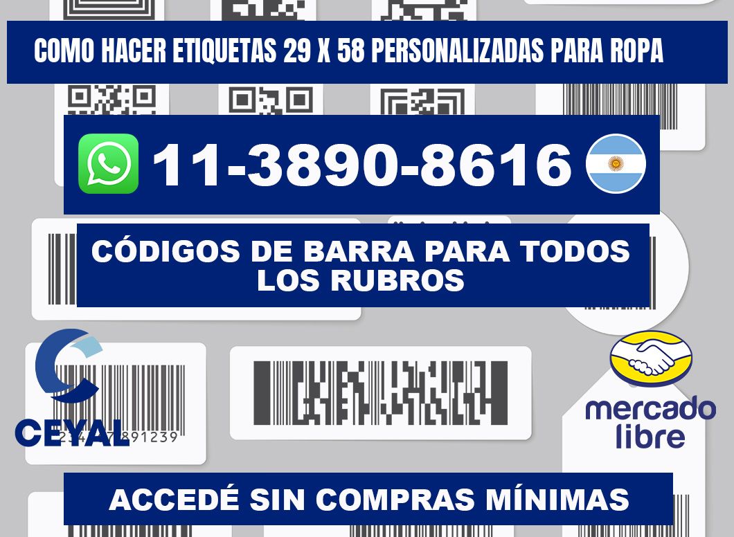 como hacer etiquetas 29 x 58 personalizadas para ropa