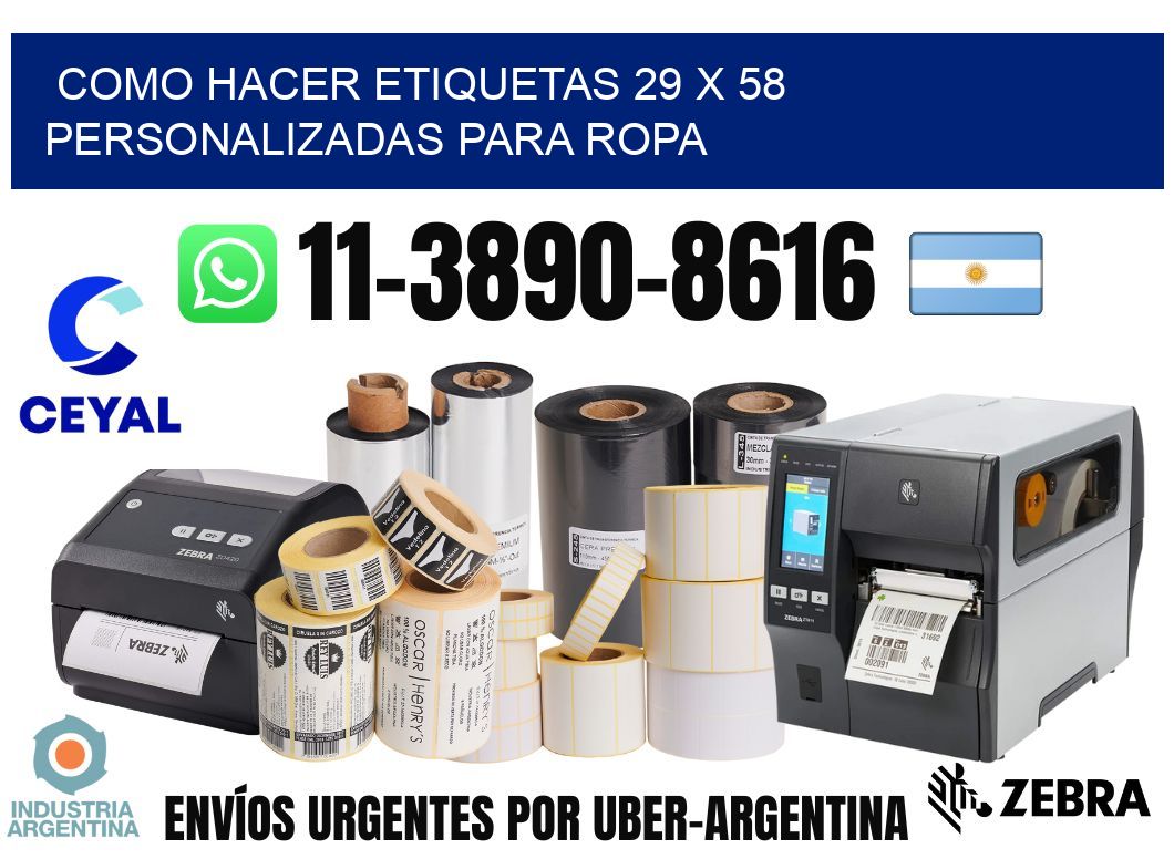 como hacer etiquetas 29 x 58 personalizadas para ropa
